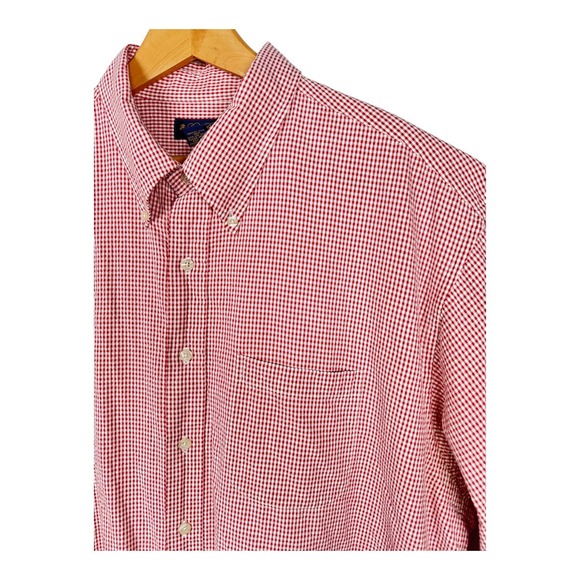 Brooks Brothers Long Sleeve Shirt Mens XXL Red Gingham Check Button Down Summer - Picture 4 of 13
